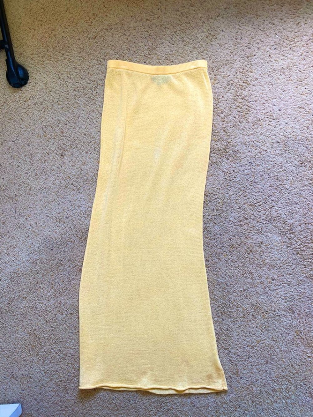 SER.O.YA Kora Knit Maxi Skirt in Butter Yellow Medium - Picture 7 of 8